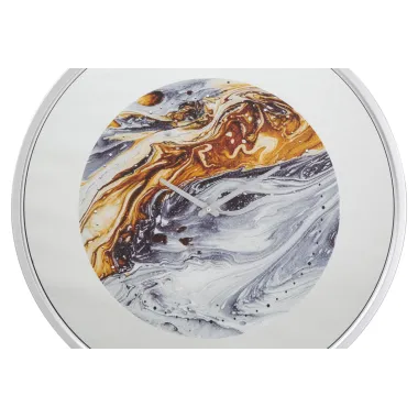 ZEGAR NA ŚCIANĘ MIRROR GREY 60X5 cm